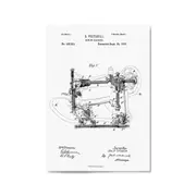 Vintage Sewing Machine Patent Wall Art #2