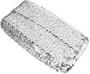 SEWACC Sparkling Sequin Fringe Trim Elastic Sequin Belt for DIY Clothing and Skirt Decoration Versatile Material for Crafting Embroidery Projects