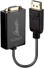 LINDY DisplayPort 1.1 to VGA Converter Cable, 0.15m (Model Number: 41006)