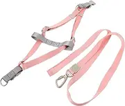 WOONEKY 1 Set Adjustable Dog Harness and Leash Set for Dogs Lightweight Design with Double Ring for Easy Use Hand Operation