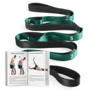Stretching Strap for Physical Therapy, Non-Elastic Yoga Strap with 10 Loops, ...