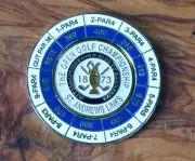 St Andrews Links Magnetic Yardage & White Ball Marker Holder- One sided BM