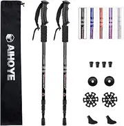 Aihoye Hiking Trekking Poles, 2 Pack Collapsible,Lightweight, Anti Shock, Hiking or Walking Sticks,Adjustable Hiking Pole for Men and Women
