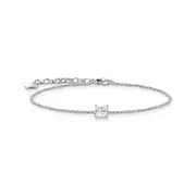 Buy Bracelet with square stone pendant in white silver by Thomas Sabo online - THOMAS SABO Australia