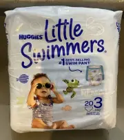 Huggies Little Swimmers Disposable Swim Diapers, Size 3 (16-26 lbs), 20 Ct