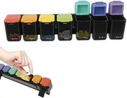 FwQoFvk Weekly Pill Organizer With Sealed Lid, Magnetic Weekly Pill Dispenser Box for Fridge, Plastic Removable Large Capacity Pill Case for Supplement Vitamins Fish Oil (Black)