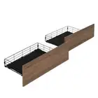 Artiss 2X Bed Frame Storage Drawers Trundle Black mdf Double Bed Frames