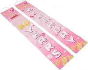 HAMPPLIES 1Pair Creative Birthday Couplet Decorative Door Banner Festive Hangings for Unique Photo Prop for Birthday Celebrations and Home Decoration