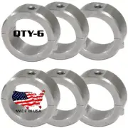 6 - 2 pc Steel Universal Roll Bar Tubing Clamp 1-1/4" with 3/8" Threaded Mount