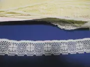 Yellow Floral Edge FLAT Lace Edge Trim Poly 1" Width x 10 Yd L Doll Lace Trim