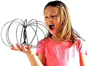 ASPIRE UK ® Flow Ring-Kinetic Spring Toy-3D Sculpture Ring Magic Flow Ring, 3D Spring Metal Ring Interactive Toy for Kids and Adults