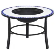 Mosaic Fire Pit Garden Outdoor Patio Wood Charcoal Bowl Fireplace Ceramic