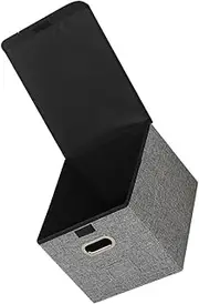TEHAUX Boxes File Storage Box Vinyl Record Storage Crate File Folder Organizer Hanging File Organizer File Storage Organizer Record Crates for Vinyl Collapsible Storage Bins Cloth