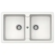 Schock Typos N200 Alpine Double Bowl Sink - White