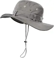 [Surblue] Boonie Sun Hat Windproof Fishing Hat UPF 50+ UV Protection for Hiking, Travel