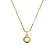 Culturesse 50cm Initial O Pendant 24K Gold Plated Necklace Fashion Jewellery