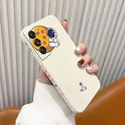 Cute Astronaut Case for Samsung Galaxy S22 Ultra S21 Plus S20 FE A52 A72 A51 A71 A32 A12 A21S A50 Note 20 10 Soft Silicone Cover,white1,for A52