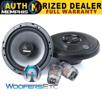 MEMPHIS MS62 6.5" CARBON FIBER COAXIAL ALUMINUM TWEETERS SPEAKERS CROSSOVERS NEW
