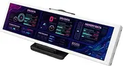 8.8inch PC Sensor Panel Display, 1920x480 IPS CPU Hardware Temperature Monitor LCD Screen for PC ARGB Computer Case Secondary Screen (White)