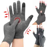 Copper Compression Arthritis Gloves Brace Fingerless Glove Joint Pain Women Men✿