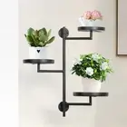 Rotating Plant Shelf Metal Plant Stand Portable Rust Resistant Solid Tiered