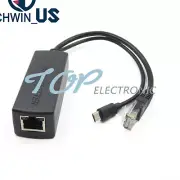 2PCS Micro USB Active POE Splitter Power 48V to 5V 2A for Raspberry pi 3 Board
