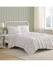 Laura Ashley 200 Thread Count Berry Bright Cotton Flannel Sheet Set
