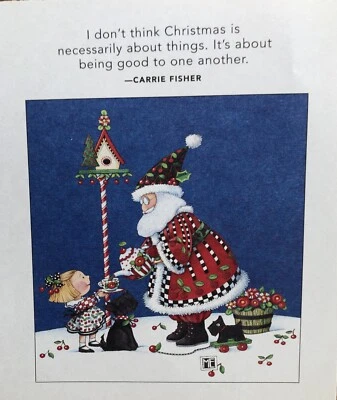 Mary Engelbreit Handmade Magnet-I Don’t Think Christmas Is Necessarily