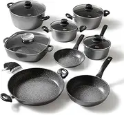 [STONELINE] Cookware Set, Grey, 13-teilig