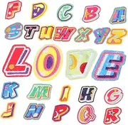 TOKIDNY 1 Set DIY Iron Letter Patches Embroidered Alphabet Patches for Clothes Bags Hats and Shoes Easy to Apply for Creative Projects