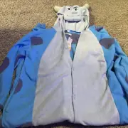 NWT Beauty Shine Size Large Monsters Inc One Piece Sully Costume Blue Tail Horns