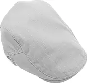 [CATIEBYE] Summer Beret Hat for Men Cotton Flat Cap with Classic Newsboy Style Driving Hat for Driving Golf and Outdoor Activities Grey