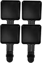 PRETYZOOM 4Pcs Non Stick Square Cheese Pans Mini Grill Cheese for Raclette High Temperature Resistant for Home Camping and Picnics and Reusable Cooking Tool