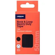 J.Burrows Heavy Duty Hook & Loop Tape 50mm x 1m Black