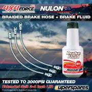 3 F+R Braided Brake Hoses BF3 Fluid for Toyota Landcruiser LJ70 RJ70 3"-4" Lift