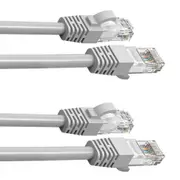 2x Cruxtec 20m CAT6/RJ45 Network Lead Cable LAN Ethernet Internet Router Cord WH