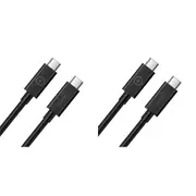 2x Cruxtec CTC-2HW-2MBK Male USB-C Data Sync/Charging Cable Cord 2m/240W Black
