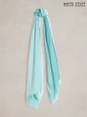 White Stuff Blue Oversized Penny Plain Scarf (F74487) | $58