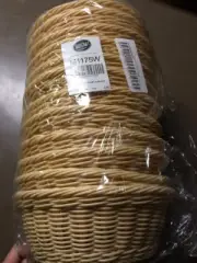 Lot Of 84 TableCraft Products M1175W Basket, Round Natural 8.25” X 3.25”