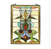 24" Tiffany Style Stained Glass Window Panel Suncatcher