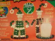 BEADY CANDLE CHARACTERS CHRISTMAS ELF CANDLE HOLDER KIT MAKES 2