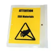 ANTISTATIC CLEAR ESD SAFE DOCUMENT POUCH 13" x 10" X 6.5 MIL 5 PACK 1196-13