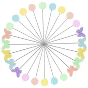 400 Pcs Multicolor Flat Head Straight Pin, Sewing Pins Straight Quilting7392