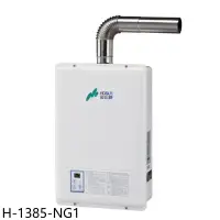 在飛比找環球Online優惠-豪山【H-1385-NG1】13公升強制排氣FE式熱水器(全