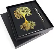Veway Tree of Life Journal and Pen Gift Set - Vegan Leather Journal with Pen - Professional Diary for Women or Men - A5 Hardcover Fancy Notebook Gift Set - Index & 224 Lined Pages