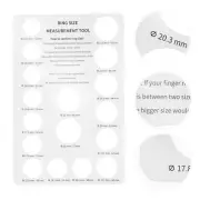 5 Pcs Ring Sizers Measuring Gauge Card Board Jewelry Measurement Tool