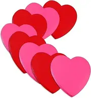 Sticky Notes, 560 Sheets 3 × 3 Inches Heart Bright Colors Self Sticky Notes Pad Colour Sticky Notes for Home Office Notebook(Big Red, Rose Red)
