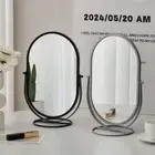 Light Luxury Vanity Mirror 360° Rotatable Desktop Stand Mirror TableTop