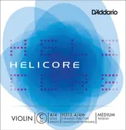 D'Addario Helicore Violin Single Low C String, 4/4 Scale, Medium Tension