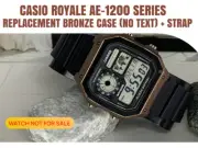 Mod Case & Strap for Casio Royale AE-1200 Bronze Case WATCH NOT INCLUDED
